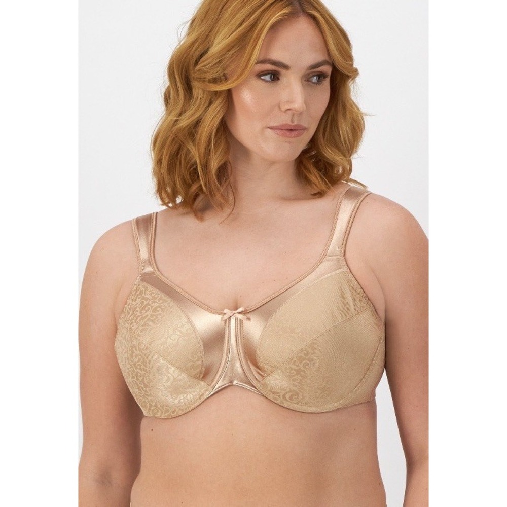 Bali 36 D Minimizer Bra Satin Tracings Underwire Satin non Padded Full DF3562